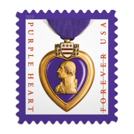 Estampillas Purple Heart Medal 2019