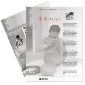 Hoja de Estampillas Conmemorativas Estadounidenses Ruth Asawa