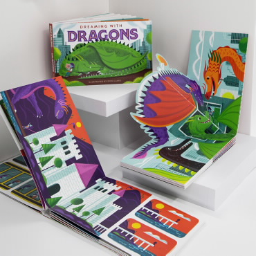 Libro con Imágenes Tridimensionales de Dragons