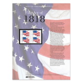 Imagen de la Hoja de Estampillas Conmemorativas Estadounidenses Flag Act of 1818