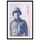 Imagen de Matasellos de Color Digital de Go for Broke: Imagen de la Estampilla Enmarcada con Ilustración de Japanese American Soldiers of WWII