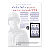 Go For Broke: Imagen de la Hoja de Estampillas Conmemorativas Japanese American Soldiers of WWII