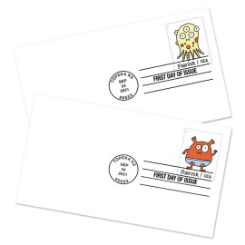 First Day Cover Message Monsters