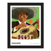 Imagen de Estampillas Enmarcadas Mariachi - Guitarrón Player