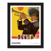 Mariachi Framed Stamps - Trumpet Player image