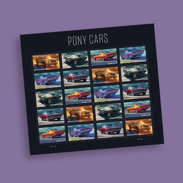 Carpeta de Estampillas Pony Cars
