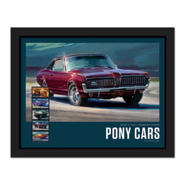 Estampillas Enmarcadas Pony Cars - Mercury Cougar