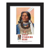 Imagen de Estampilla Enmarcada Chief Standing Bear
