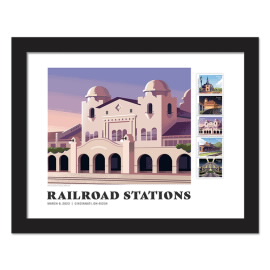 Estampillas Enmarcadas Railroad Stations - San Bernadino, CA