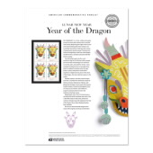 Año Nuevo Lunar: Imagen de American Commemorative Panel® de Year of the Dragon