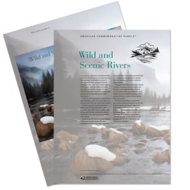 Hoja de Estampillas Conmemorativas Estadounidenses Wild and Scenic Rivers