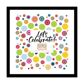 Let's Celebrate! Ilustración de la Estampilla Enmarcada