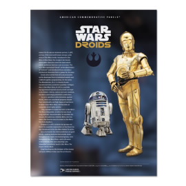 Hoja de Estampillas Conmemorativas Estadounidenses Star Wars™ Droids