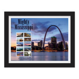 Estampillas Enmarcadas Mighty Mississippi - Missouri