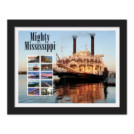 Estampillas Enmarcadas Mighty Mississippi - Iowa