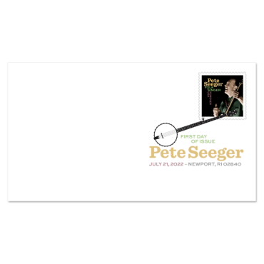 Matasellos de color digital de Pete Seeger
