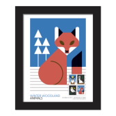 Imagen de Estampillas Enmarcadas Winter Woodland Animals - Fox