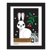 Imagen de Estampillas Enmarcadas Winter Woodland Animals - Rabbit