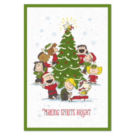 Peanuts Gang Christmas Tree Greeting Card