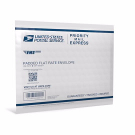 Sobre Flat Rate Acolchado para Priority Mail Express