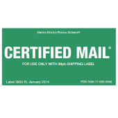 Imagen de Formulario de Etiqueta de Certified Mail®