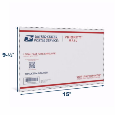 Sobre Tamaño Legal Prepago Priority Mail® Flat Rate Forever